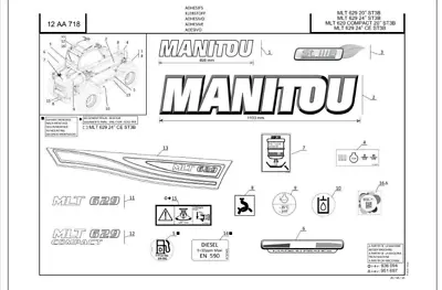 Manitou MLT629 ST3B Parts Catalog • £29.99