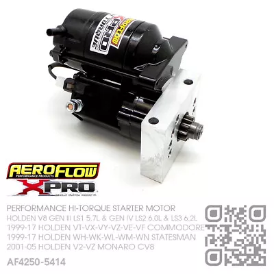 Aeroflow Hi-torque Starter Motor V8 Gen Iv Ls2 6.0l [holden Vz-ve Commodore] • $333.66