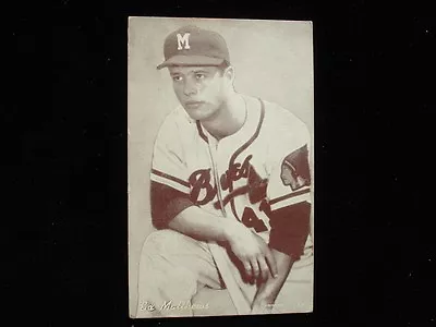 1947-66 Exhibit Card - Ed Matthews - Correctly Spelled Name - EX • $30