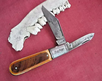 VTG COLONIAL PROV RI USA Barlow Jack Knife Sawcut Plastic Handles D45 • $0.99