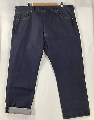 Vintage Levi's 501 Indigo Dark Blue Denim Jeans W44 L28 EUC XL Western Work Wear • $58.95