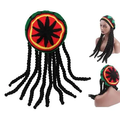 Novelty Reggae Jamaican Fancy Dress Hat With Dreadlocks • $23.89