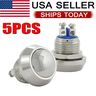 12mm Metal Boat Horn Momentary Push Button Stainless Steel Starter Switch • $10.99