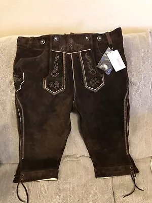 Lederhosen 4U Shorts Mens 54 Suede Leather Bavarian Trachten Oktoberfest • $39.99