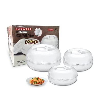 £59.59 • Buy Jaypee 3Pc Plastic Hot Pot Thermal Insulated Casserole Food Warmer Serving Dish