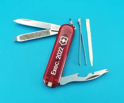 Victorinox Swiss Army Rally Pocket Knife Translucent Red / Camo! • $29.74
