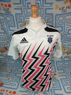 £32.49 • Buy 2014/2015 SFR Paris Stade Francais Rugby Jersey HOME UK Small Mens Adidas Rare