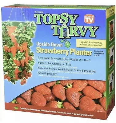 Strawberry Planter Vegetable Herb Upside Down Hanging Topsy Turvy Vertical Grow • $18.99