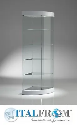 Glass Display Corner Display H190xL58W58 Cabinet Shop House With Lights Italfrom • £1912.50