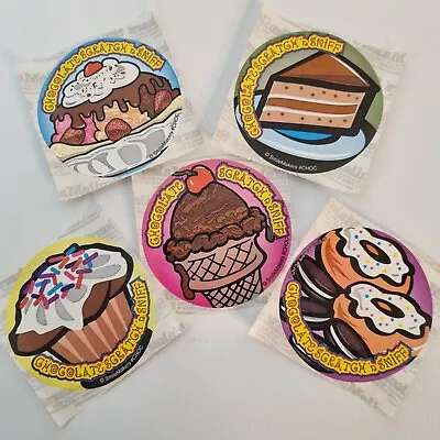 Set 5 Rare VTG Scratch & Sniff Smile Maker Stickers Dessert Cake Donut Ice Cream • $19.90