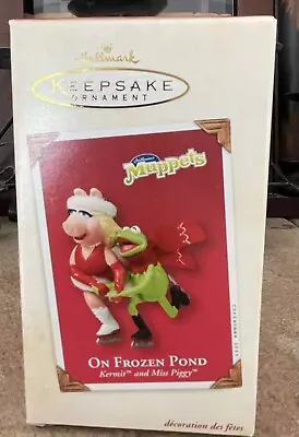 2003 On Frozen Pond Muppets Kermit & Miss Piggy Hallmark Keepsake Ornament. NIB • $13