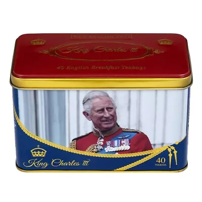 £10.95 • Buy King Charles III Coronation Tea Bags In Commemorative Tin - New English Teas 80g
