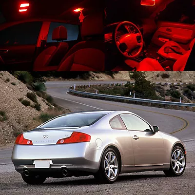 For : 03-08 Infiniti G35 4Dr Interior Xenon Red LED Light Bulb Kit FULL PACKAGE • $11.49