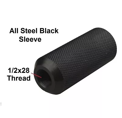 $17.99 • Buy All Steel Muzzle Brake Tube 1/2x28 1/2-28 TPI Threaded Fits .22 223 & 9mm Black