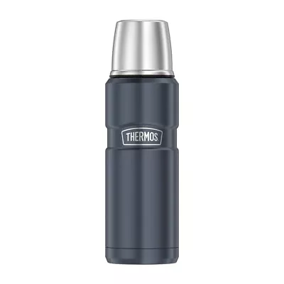 Thermos 470ml King Vacuum Insulated Double Walled Hot/Cold Bottle Slate Steel • $33