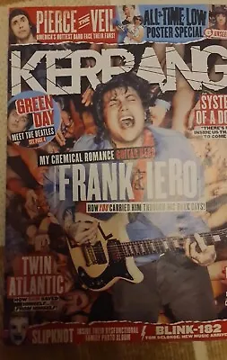 Frank Iero Cover Kerrang Magazine My Chemical Romance Rare Collectable  • £54.99