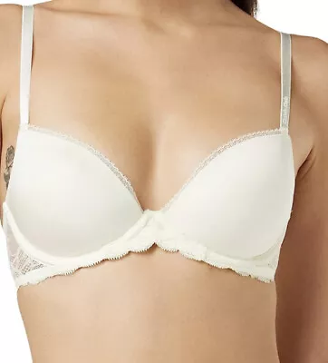 Calvin Klein Womans Bra Seductive Comfort Size 32E Push Up Demi T-Shirt • £17.95