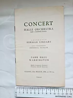 Halle Orchestra Concert Programme 22nd Aug. 1950 At Parr Hall Warrington • £4.99