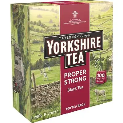 Taylors Of Harrogate Yorkshire Tea Proper Strong Black Tea Bags 100 Pack • $18