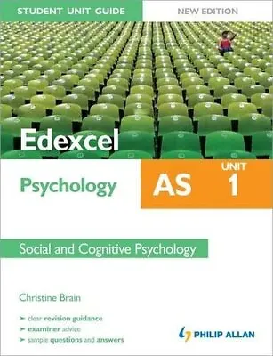 Edexcel AS Psychology Student Unit Guide New Edition: Uni... By Brain Christine • £3.49