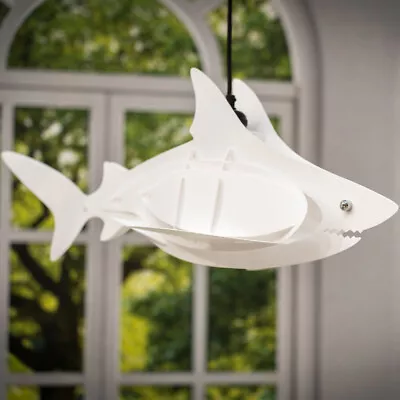 White Ceiling Light Shade Children's Shark 3D Bedroom Nursery Pendant Lampshade • £19.99