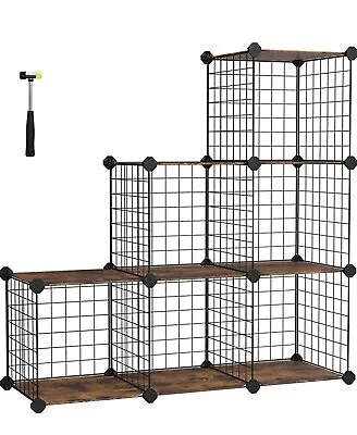 Wire Cube Storage 6 Cube Organizer Metal Modular Shelves Units Storage • $12.50