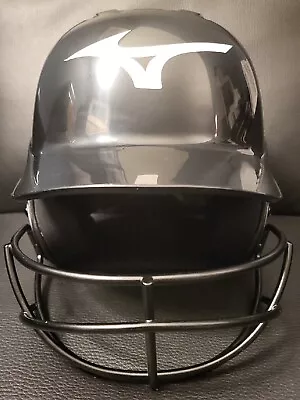 Mizuno MVP Series Solid Big Batting Helmet With Facemask Black 6 3/4 -7 3/8   • $24.50