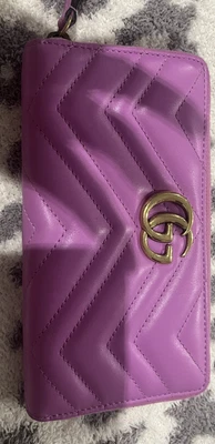 $650 • Buy Authentic Gucci Marmont Candy Pink Wallet