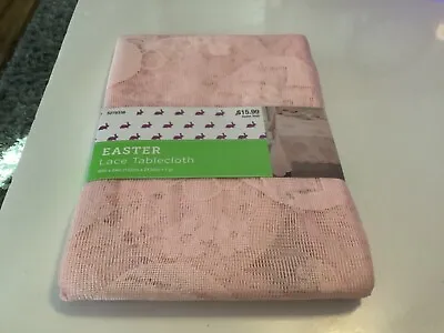 Easter Pink Lace Tablecloth 60 X 84 Inches New • $6.99