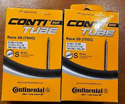 Continental Race 28 700c Tubes - 2 Pack - 80mm New SHIPSFREE  • $17.84