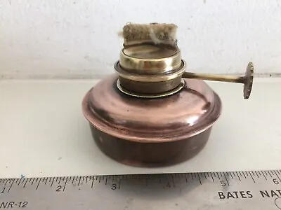 Railway Hand Lamp Sherwood Burner 31mm Dia Threaded Copper Reservoir & 75 Mm Dia • £43.50