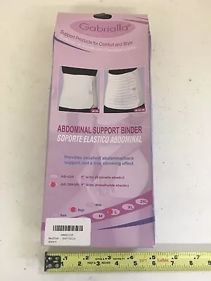 Gabrialla Abdominal Support Binder - Elastic Belly Wrap. AB-309w Beige L • $38.88