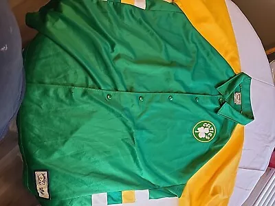 Majestic Boston Celtics Retro Warm Up Jacket Sz2xl  Lower Snap Is Missing • $36.50