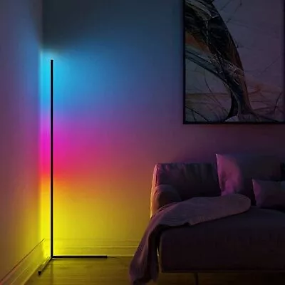 £34.99 • Buy Corner Floor Lamp Modern Colour Remote Minimalist LED Corner Standing Light