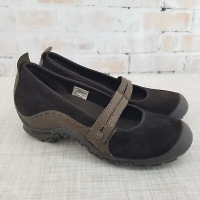 Merrell Plaza Bandeau Chocolate Brown Mary Jane Ortholite Shoes Size 8.5 M • $24.99