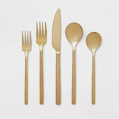 20pc Ashby Flatware Set Champagne - Threshold • $22.99