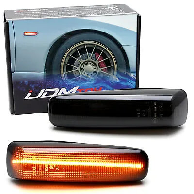 JDM-Spec Smoked LED Sequential Blink Side Marker W/ Wires For 90-96 Nissan 300ZX • $54.61