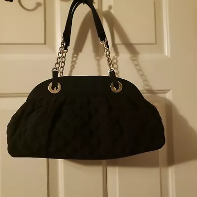 VERA BRADLEY Chain Link Black Quilted Microfiber Hand Bag  • $25