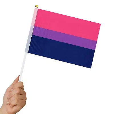 BISEXUAL Pride Mini Stick Flags - LGBTQ+ Small Hand Held Bi Party Parade Flag • $6.50