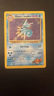 2000 Pokemon Gym Heroes Unlimited Misty's Seadra Holo Rare 9/132 • $20.39