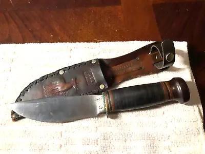 Vintage 1920-1935 Marbles Gladstone Woodcraft  Knife W/Sheath Ex Blade • $189