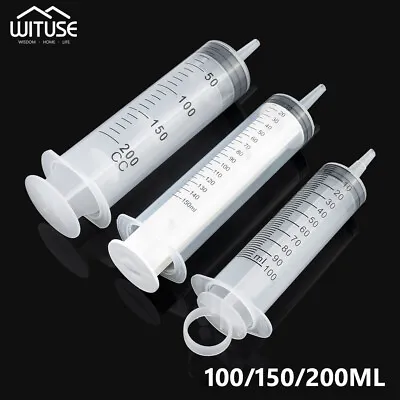 Sterile Syringe Ink Sealant Measuring Pet Nutrient Sample Injector 150ml 200ml • $5.95