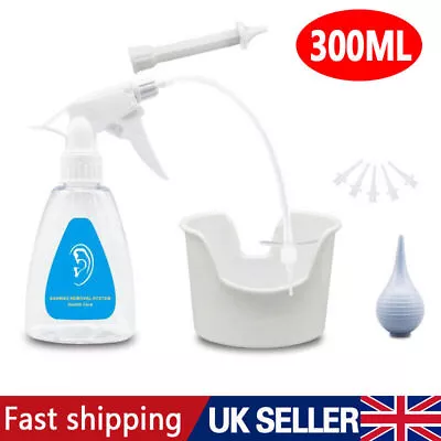 Ear Wax Removal Kit Remover Irrigation Cleaner Cleaning Washer Bottle Syringe • £8.61