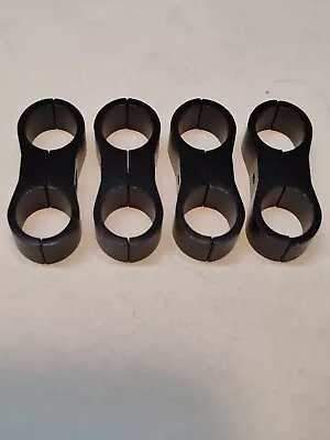 8an Braided Hose And 5/8 Tubing Separator Clamps Black Aluminum (set Of 4) • $17.50