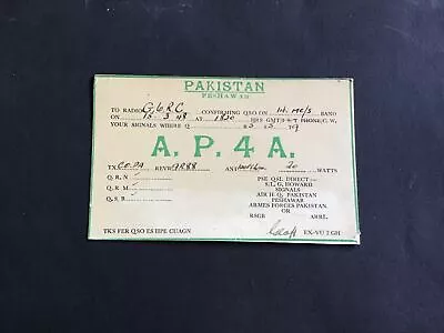 Vintage QSL Radio Communication Card  Pakistan 1948  R37508 • $6.24