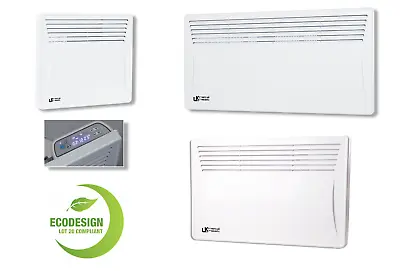 £87.99 • Buy Electric Panel Heater Wall Mounted Slim Convector Digital Timer Energy Saver 