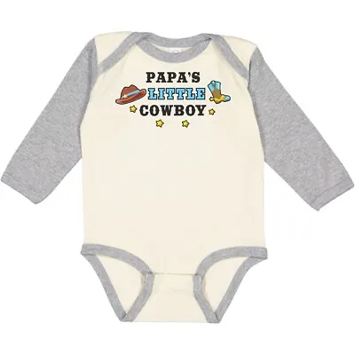 $17.99 • Buy Inktastic Papas Little Cowboy With Cowboy Hat And Boots Long Sleeve Creeper Dad