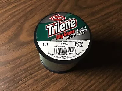 Trilene Big Game Mono 8 LB 1700 YD 1554 M Green Fishing Line NEW • $8.99