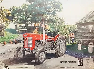 Massey Ferguson 65 Mk 11 Retro Vintage Metal Sign • £5