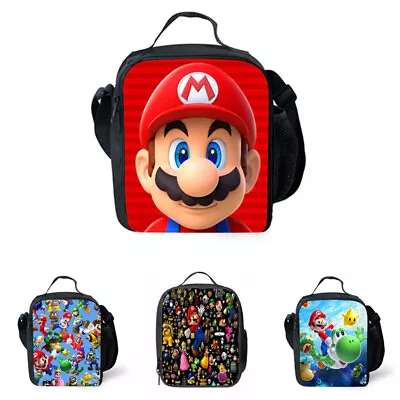 £8.99 • Buy Kids Bag Super Mario Insulated Lunch Bag Outing School Food Picnic Box UK